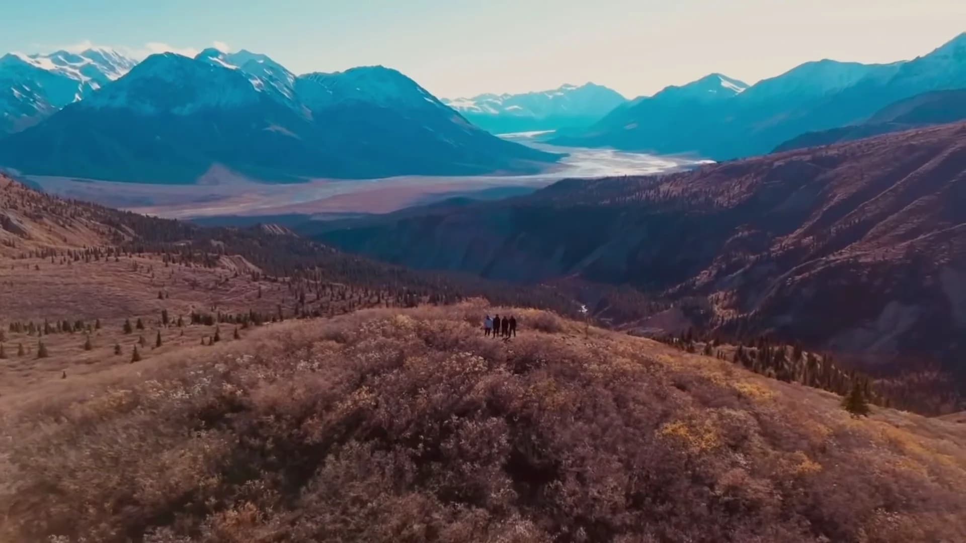 Aerial passage above a mountain ridge in Kluane.